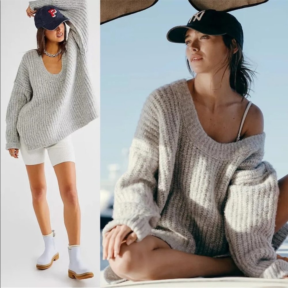 New! Free People Blue Bell Chunky Oversized SweaterNWT - Picture 8 of 10